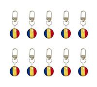 XAGMODSHN Porte-clés sur le thème du football, 10 pièces, avec, Romania