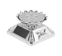 XAGMODSHN Présentoir à bijoux à énergie solaire rotatif à 360° avec lumières LED lumineuses pour bagues et montres