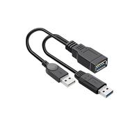 XAGMODSHN Rallonge USB 3.0 robuste avec design en Y et deux sources d'alimentation pour le stockage externe et la rallonge de périphériques