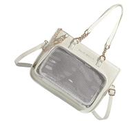 XAGMODSHN Sac à bandoulière de grande capacité avec sangle en chaîne style anime japonais pour femme et collectionneur d'anime, blanc