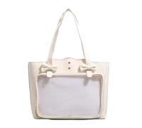 XAGMODSHN Sac à bandoulière léger présentant un dessin animé japonais, sac à main esthétique sous les aisselles pour les sorties décontractées et essentiels au quotidien, ecru