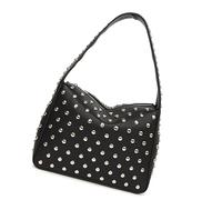 XAGMODSHN Sac à bandoulière pour femme - Sac à main à rivets - Automne et hiver - Style rétro - Pour les trajets quotidiens - Pour l'automne et l'hiver - Sac à main tendance, Noir , One Size