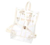 XAGMODSHN Sac à dos approuvé par les stades - Sac à dos d'école en PVC - Sac à dos transparent transparent, Couleur jaune., 25*12*34cm
