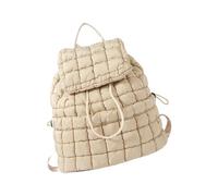 XAGMODSHN Sac à dos matelassé en nylon offrant un espace de rangement spacieux et un accès rapide pour les voyages et les activités de plein air, kaki