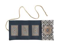 XAGMODSHN Sac de rangement pour cartes sur le thème mystique durable, tissu en polylin, œuvre d'art colorée, résistant à l'eau, pliable pour divination, pochettes de divination légères