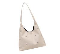 XAGMODSHN Sacs à bandoulière en forme de croissant pour femme - Joli sac à main sous le bras - Style punk - Rivet - Avec boucle - Pour femme, blanc, One Size