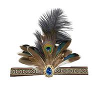 XAGMODSHN Serre-tête à plumes pour carnaval, fête, cosplay, adulte, bandeau ethnique pour événements à thème, carnaval