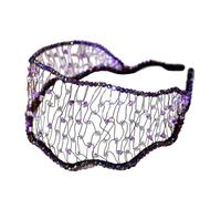 XAGMODSHN Serre-tête élégant avec perles de cristal pour mariée - Accessoire de scène tressé - Accessoire de scène