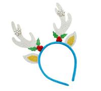 XAGMODSHN Serre-tête en forme de bois de renne de Noël - Décoration de cheveux pour fêtes et événements familiaux - Bandeau en tissu confortable