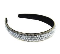 XAGMODSHN Serre-tête large orné de bijoux pour fête, karaoké, punk, accessoire photo, fête, boîte de nuit