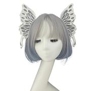 XAGMODSHN Serre-tête pratique avec ailes de fées et perles de cristal, style Renaissances, parfait pour les costumes gothiques et les forêts