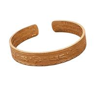 XAGMODSHN Six mantras sacrés en cuivre gravé tibétain pour la bonne fortune peint à la main réglable poignet ouvert, taille unique, Comme décrit