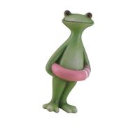 XAGMODSHN Statue de Grenouilles avec Planche de Surf, Swimming Hoop | Planche de surf, anneaux de natation, de jardin en pot, ornement pour la maison, le bureau, étagère de