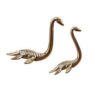 XAGMODSHN Statues d'animaux en laiton Nessies - Sculptures décoratives pour bibliothèque, armoire, décoration d'intérieur, centres de table, cadeau - Figurine d'animal en métal