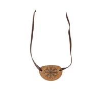 XAGMODSHN Sterevunk Cache-œil médiéval pirate vintage en cuir pour Halloween Cosplay Accessoires de costume médiéval Chevalier Pirate Eye, Camela, taille unique