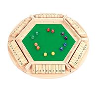 XAGMODSHN Tableau De Numéros Table en Bois pour 6 Joueurs Planche Jeu Rôle Démontable avec Six Côtés Grands Fermoirs Accessoires Fête À Assemblage Rapide