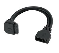 XAGMODSHN USB3.0 Panneau Adaptateur De Coude À 90 Degrés 19/20 Câble Carte Mère Pin 25 Cm Plaqué Or