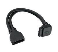 XAGMODSHN USB3.0 Panneau Adaptateur De Coude À 90 Degrés 19/20 Câble Carte Mère Pin 25 Cm Plaqué Or
