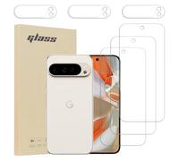 Xahpower 3 Paires de Verre Trempé et 3 Paires de Protection d'Objectif pour Google Pixel 9 PRO XL - Dureté 9H, Résistant aux Rayures, Résistant aux Chocs, Anti-empreintes, Protection HD
