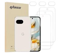 Xahpower 3 Paires de Verre Trempé et 3 Paires de Protection d'Objectif pour Google Pixel 9A - Dureté 9H, Résistant aux Rayures, Résistant aux Chocs, Anti-empreintes, Protection HD