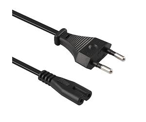 Xahpower Cable Alimentation, Cordon D'alimentation de la Fiche Euro pour Une Douille Double Euro C7 2 Broches Compatible avec PS5 / PS4 / PS3 / PS2 / Xbox One S/Xbox Series X/S Etc - Noir