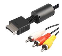 Xahpower Câble AV pour PS2 PS1 PS3, 1.8m AV à RCA Composite Audio Vidéo TV Cordon Compatible avec Playstation 1 2 3