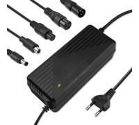 Xahpower Chargeur Trotinette Electrique, 42V 2A Chargeur Hoverboard avec 5 Connecteurs, 36V Chargeur de Batterie de Scooter pour Xiaomi M365/ Pro 2, Planche à Dérive, Monocycle, Vélo Electrique