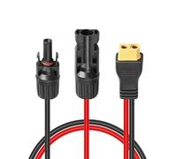 Xahpower Connecteur de Panneau Solaire vers Câble Adaptateur XT60, 12AWG Câble de Connexion pour Ecoflow River 2 Max Station d'alimentation Portable et Générateur Solaire - 94 CM