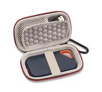 Xahpower Étui pour SanDisk 250Go/ 500Go/ 1To/ 2To/ 4To Extreme Disque SSD Portable, Coque Rigide Antichoc avec Une Poignée Durable, Sac de Rangement pour USB Câbles