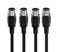 Xahpower Lot de 2 Cable MIDI, 3 Mètre Câble Audio DIN 5 Broches pour Clavier Synthétiseur, Échantillonneur, Piano Électronique, Claviers MIDI, Processeur d'effets, Drum Machine (3 mètre)
