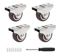 Xahpower Lot de 4 Roulettes pour Meubles, Roulette Fixe, Roue Meuble pour Petits Appareils, Meubles en Palettes, Projets de Bricolage (25 mm)