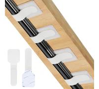 Xahpower Lot de 50 Attache Cable Adhesif, Gestion des Câbles Sous Le Bureau, Réutilisables Câble Management pour Bureau/Maison (Blanc)