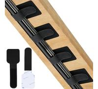 Xahpower Lot de 50 Attache Cable Adhesif, Gestion des Câbles Sous Le Bureau, Réutilisables Câble Management pour Bureau/Maison (Noir)