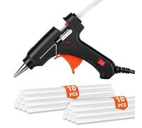 Xahpower Pistolet à Colle Chaude, 20W Mini Pistolet a Colle avec 20pcs Bâtons de Colle 7mm, Convient pour Artisanat, Bricolage, DIY, Réparation, Décorations de Noël