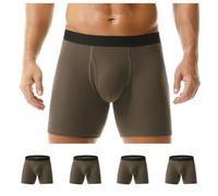 XAIODRAGONSKY Lot de 5 caleçons boxeurs de 15,2 cm de long pour homme en coton doux respirant et offrant un bon maintien, E, 5XL