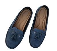 XAIODRAGONSKY Mocassins pour femme - Chaussures plates confortables et légères à enfiler - Chaussures habillées, Bleu, 8 US Wide