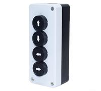 XAL-04 Boîtier de commutation à 4 trous étanche IP40 ABS Boîtier de contrôle électrique avec bornes à vis haut et bas -40 C à 80 C Blanc (points argentés)