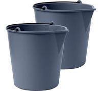 Xala - Seau de nettoyage 13L - gris ardoise - 2 pièces
