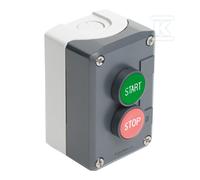 XALD215 Boîtier de commande Fi22 gris foncé bouton vert/rouge