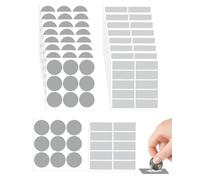 XALFST Autocollants Scratch Argentés, 20 Grandes Feuilles (10 Rectangulaires + 10 Rondes) Couche Pliable Facile à Gratter, Idéal pour Cartes à Gratter DIY, Bons Cadeaux & Événements