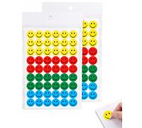 XALFST Gommettes Autocollantes Enfants, 2x20 Feuilles (1080 Pièces), Motifs Smiley Adhésifs Durables, Idéales Pour Récompenses Éducatives, Scrapbooking et Loisirs Créatifs