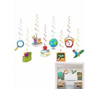 XALFST Kit Décoration Rentrée Scolaire, 1 Ensemble Guirlande Spirale Prête à Poser, Sans Outils ni Colle pour Ambiance Festive Immédiate en Salle de Classe ou à Domicile