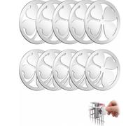 XALFST Lot de 10 Jetons de Caddie Trèfle à Quatre Feuilles en Acier Inoxydable, Jeton pour Chariot de Supermarché Porte-Bonheur, Compatible avec Tous Chariots, Idéal po，ur Porte-Clés，jeton caddie