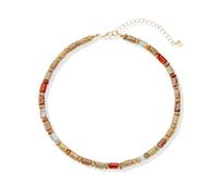 Xalroco Collier ras du cou en perles de coquillage Puka style Heishi pour femme, collier hawaïen fait à la main pour l'été, la plage, en pierre naturelle, Moyen, perles de coquillage naturelles, Pas