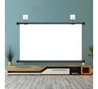 Xalteafe Écran De Projection 60" Manuel Enroulable,ÉCran Plafond Videoprojecteur,Toile projecteur Home Cinema,Anti-Plis,Facile à Ranger,pour CinéMa à Domicile en Salle MultiméDia