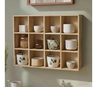 Xalteafe éTagèRe Murale en Bois pour Tasses,Support Mural pour ThéIèRes,Support De Rangement pour Tasses à Café,Construction Robuste,pour Le Rangement De La Cuisine Et du Salon