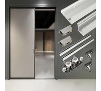 Xalteafe Rail Invisible Porte Coulissante,Quincaillerie de Porte Coulissante Invisible sans Rail,Fermer en Douceur Invisible Rail de Porte passante,pour d'Armoire,Grange et Fantômes Coulissantes