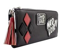Xamic Harley Baddie Quinn Propriété du Joker Amour Fou Porte-Monnaie/Portefeuille Pochette Poche à Monnaie & Porte-Cartes, Noir