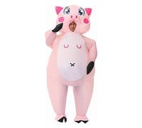 XAMOFAN Costume De Vache de Cochon Gonflable Déguisements Costume gonflable Cosplay Halloween Roleplay Party Holiday pour Adulte (Pink)