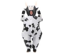 XAMOFAN Costume De Vache de Cochon Gonflable Déguisements Costume gonflable Cosplay Halloween Roleplay Party Holiday pour Adulte (White)
